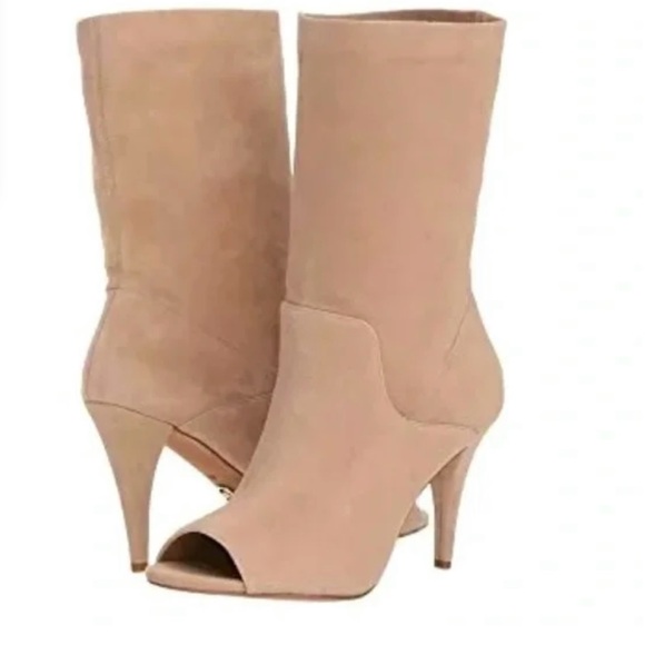 Michael Michael Kors Elaine Open Toe Boot Women's Boots, Suede. Size 10 - Picture 2 of 5